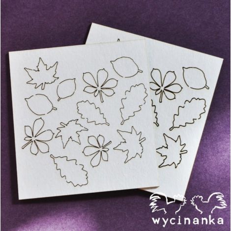 Tekturka Wycinanka Jesień - Liście na arkuszach